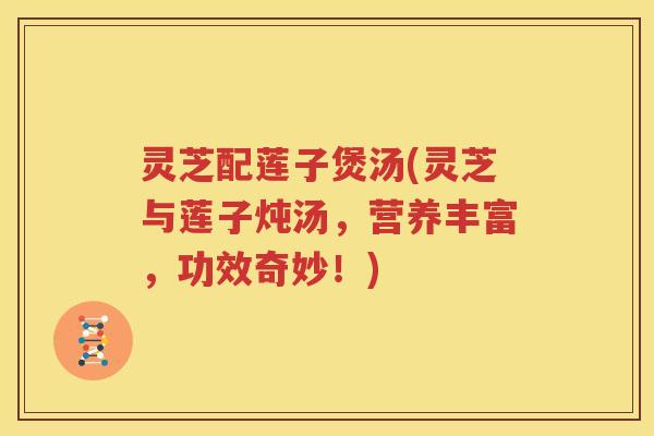 灵芝配莲子煲汤(灵芝与莲子炖汤，营养丰富，功效奇妙！)