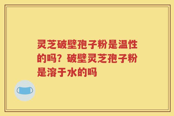 灵芝破壁孢子粉是温性的吗？破壁灵芝孢子粉是溶于水的吗