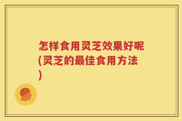 怎样食用灵芝效果好呢(灵芝的最佳食用方法)