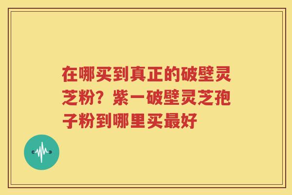 在哪买到真正的破壁灵芝粉？紫一破壁灵芝孢子粉到哪里买最好