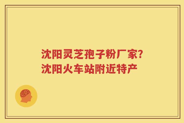 沈阳灵芝孢子粉厂家？沈阳火车站附近特产