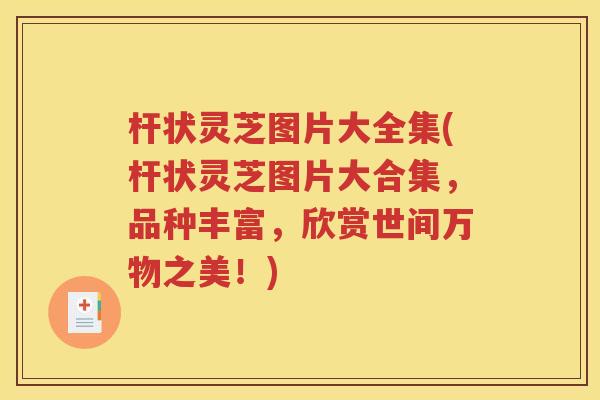 杆状灵芝图片大全集(杆状灵芝图片大合集，品种丰富，欣赏世间万物之美！)