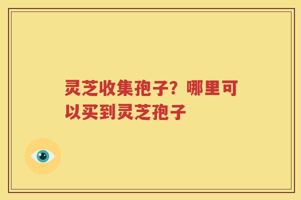 灵芝收集孢子？哪里可以买到灵芝孢子
