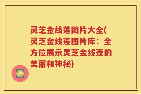 灵芝金线莲图片大全(灵芝金线莲图片库：全方位展示灵芝金线莲的美丽和神秘)