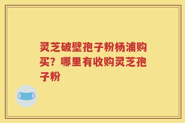 灵芝破壁孢子粉杨浦购买？哪里有收购灵芝孢子粉