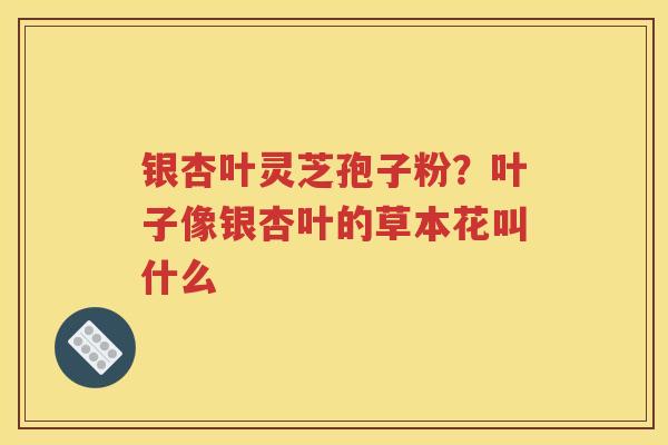 银杏叶灵芝孢子粉？叶子像银杏叶的草本花叫什么