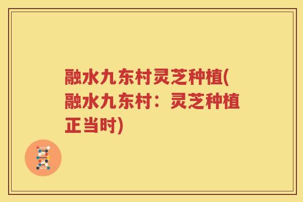 融水九东村灵芝种植(融水九东村：灵芝种植正当时)