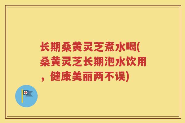 长期桑黄灵芝煮水喝(桑黄灵芝长期泡水饮用，健康美丽两不误)