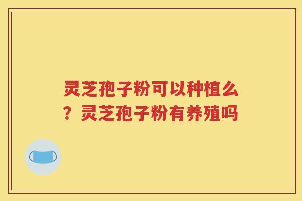 灵芝孢子粉可以种植么？灵芝孢子粉有养殖吗