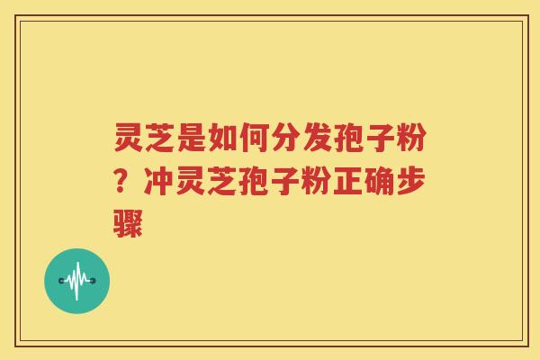 灵芝是如何分发孢子粉？冲灵芝孢子粉正确步骤