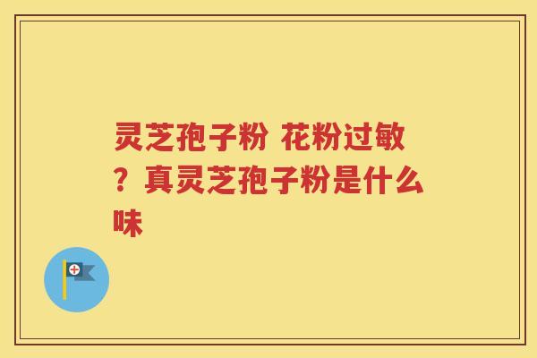 灵芝孢子粉 花粉过敏？真灵芝孢子粉是什么味