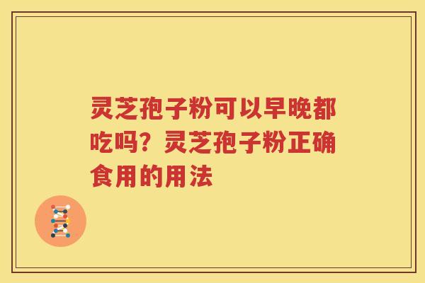 灵芝孢子粉可以早晚都吃吗？灵芝孢子粉正确食用的用法