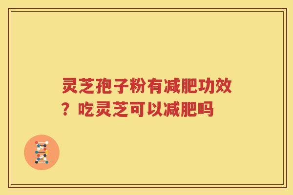 灵芝孢子粉有减肥功效？吃灵芝可以减肥吗