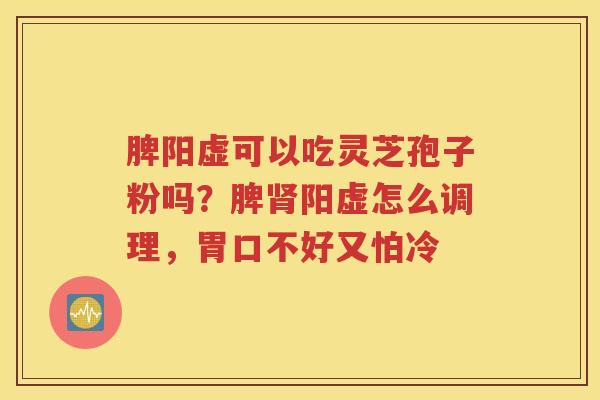 脾阳虚可以吃灵芝孢子粉吗？脾肾阳虚怎么调理，胃口不好又怕冷