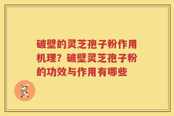 破壁的灵芝孢子粉作用机理？破壁灵芝孢子粉的功效与作用有哪些
