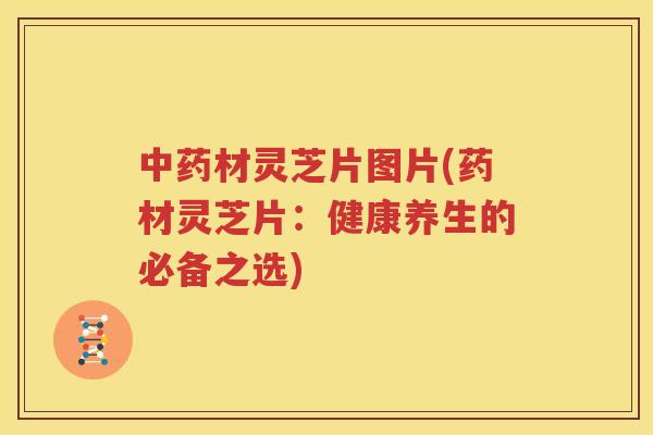 中药材灵芝片图片(药材灵芝片：健康养生的必备之选)