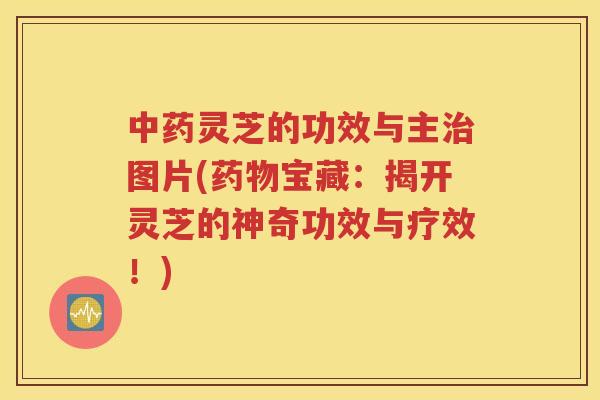 中药灵芝的功效与主治图片(药物宝藏：揭开灵芝的神奇功效与疗效！)