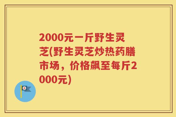2000元一斤野生灵芝(野生灵芝炒热药膳市场，价格飙至每斤2000元)