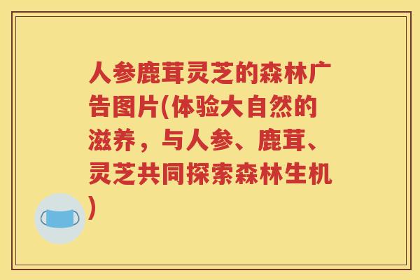 人参鹿茸灵芝的森林广告图片(体验大自然的滋养，与人参、鹿茸、灵芝共同探索森林生机)