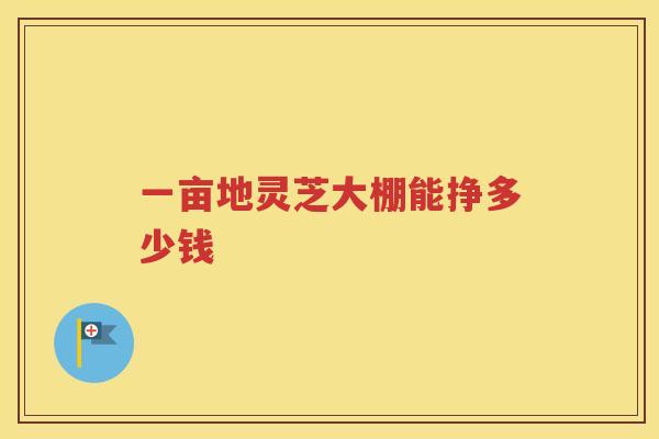 一亩地灵芝大棚能挣多少钱