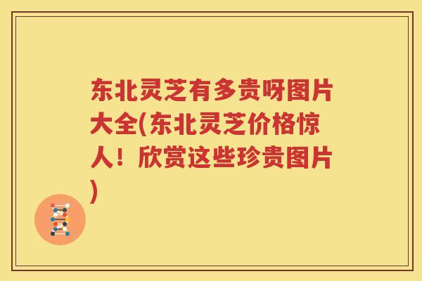 东北灵芝有多贵呀图片大全(东北灵芝价格惊人！欣赏这些珍贵图片)
