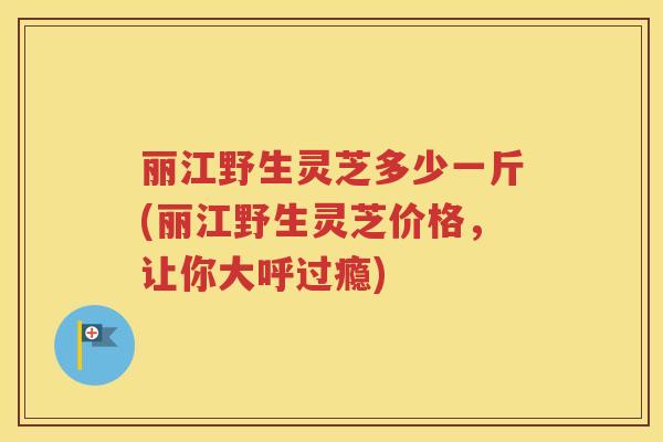 丽江野生灵芝多少一斤(丽江野生灵芝价格，让你大呼过瘾)