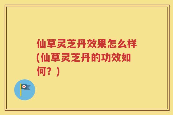 仙草灵芝丹效果怎么样(仙草灵芝丹的功效如何？)