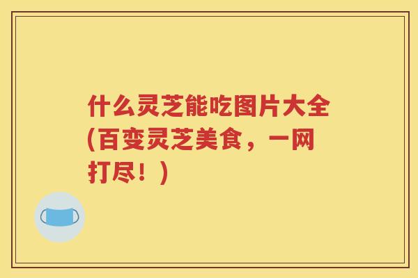 什么灵芝能吃图片大全(百变灵芝美食，一网打尽！)