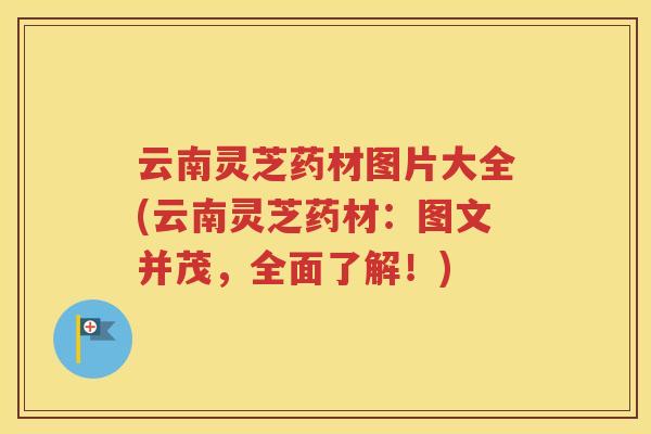 云南灵芝药材图片大全(云南灵芝药材：图文并茂，全面了解！)