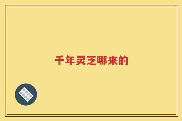 千年灵芝哪来的