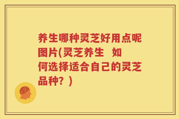养生哪种灵芝好用点呢图片(灵芝养生  如何选择适合自己的灵芝品种？)