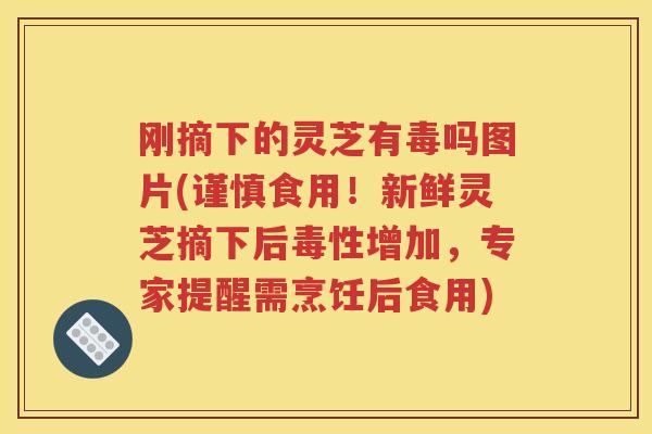 刚摘下的灵芝有毒吗图片(谨慎食用！新鲜灵芝摘下后毒性增加，专家提醒需烹饪后食用)