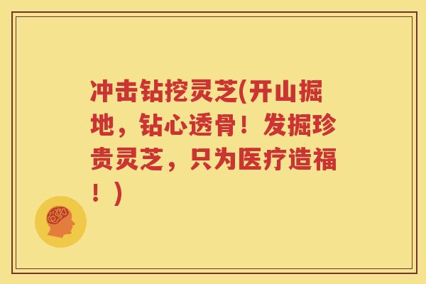 冲击钻挖灵芝(开山掘地，钻心透骨！发掘珍贵灵芝，只为医疗造福！)