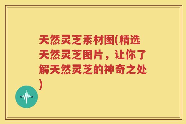 天然灵芝素材图(精选天然灵芝图片，让你了解天然灵芝的神奇之处)