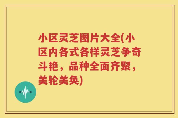 小区灵芝图片大全(小区内各式各样灵芝争奇斗艳，品种全面齐聚，美轮美奂)