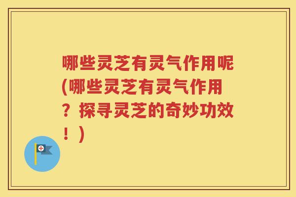 哪些灵芝有灵气作用呢(哪些灵芝有灵气作用？探寻灵芝的奇妙功效！)