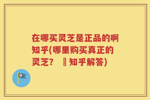 在哪买灵芝是正品的啊知乎(哪里购买真正的灵芝？ –知乎解答)
