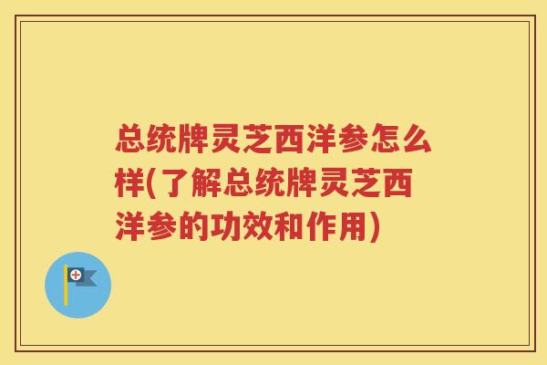 总统牌灵芝西洋参怎么样(了解总统牌灵芝西洋参的功效和作用)