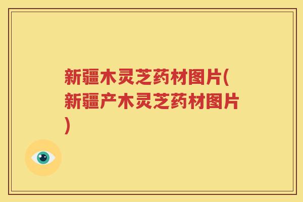 新疆木灵芝药材图片(新疆产木灵芝药材图片)