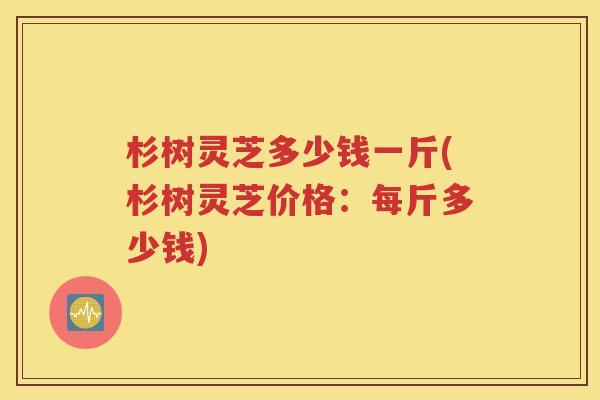 杉树灵芝多少钱一斤(杉树灵芝价格：每斤多少钱)