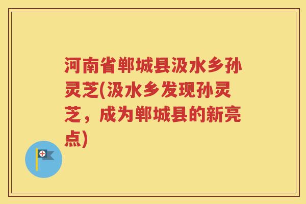 河南省郸城县汲水乡孙灵芝(汲水乡发现孙灵芝，成为郸城县的新亮点)