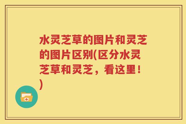 水灵芝草的图片和灵芝的图片区别(区分水灵芝草和灵芝，看这里！)