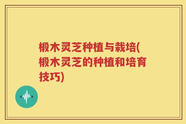 椴木灵芝种植与栽培(椴木灵芝的种植和培育技巧)