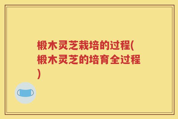 椴木灵芝栽培的过程(椴木灵芝的培育全过程)