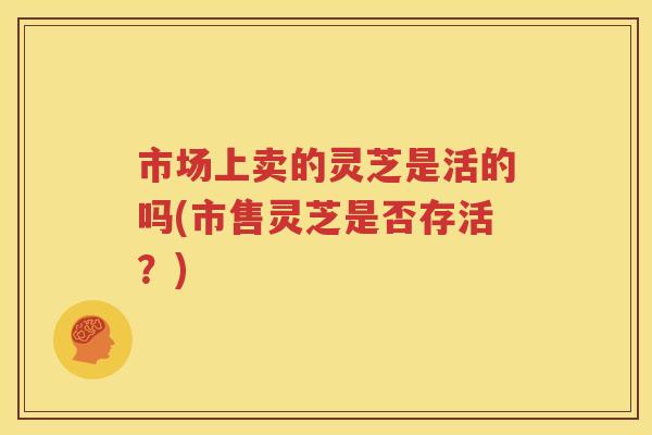 市场上卖的灵芝是活的吗(市售灵芝是否存活？)