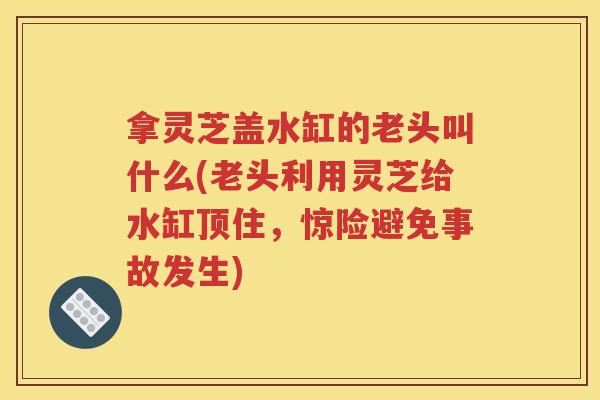拿灵芝盖水缸的老头叫什么(老头利用灵芝给水缸顶住，惊险避免事故发生)