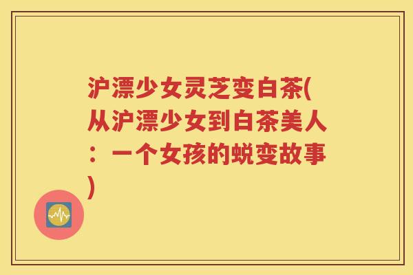 沪漂少女灵芝变白茶(从沪漂少女到白茶美人：一个女孩的蜕变故事)