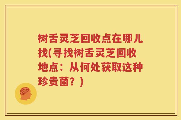 树舌灵芝回收点在哪儿找(寻找树舌灵芝回收地点：从何处获取这种珍贵菌？)