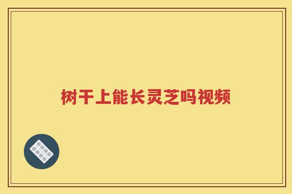 树干上能长灵芝吗视频