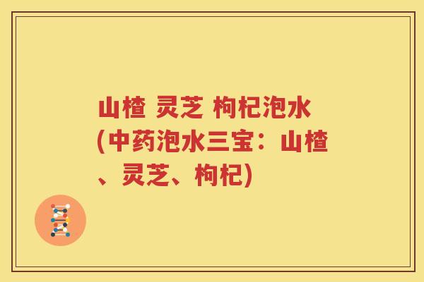 山楂 灵芝 枸杞泡水(中药泡水三宝：山楂、灵芝、枸杞)